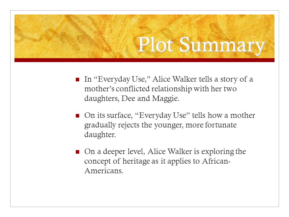 The theme of heritage in everyday use a short story by alice walker